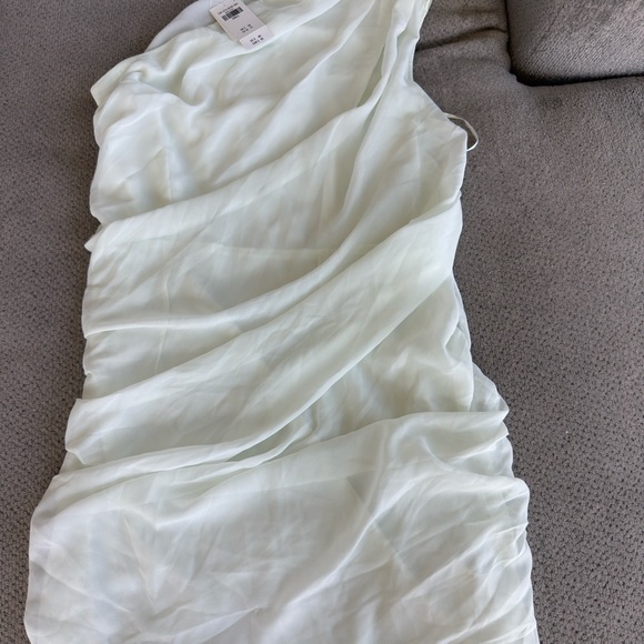 Abercrombie One Shoulder Chiffon Mini Dress - Picture 3 of 4